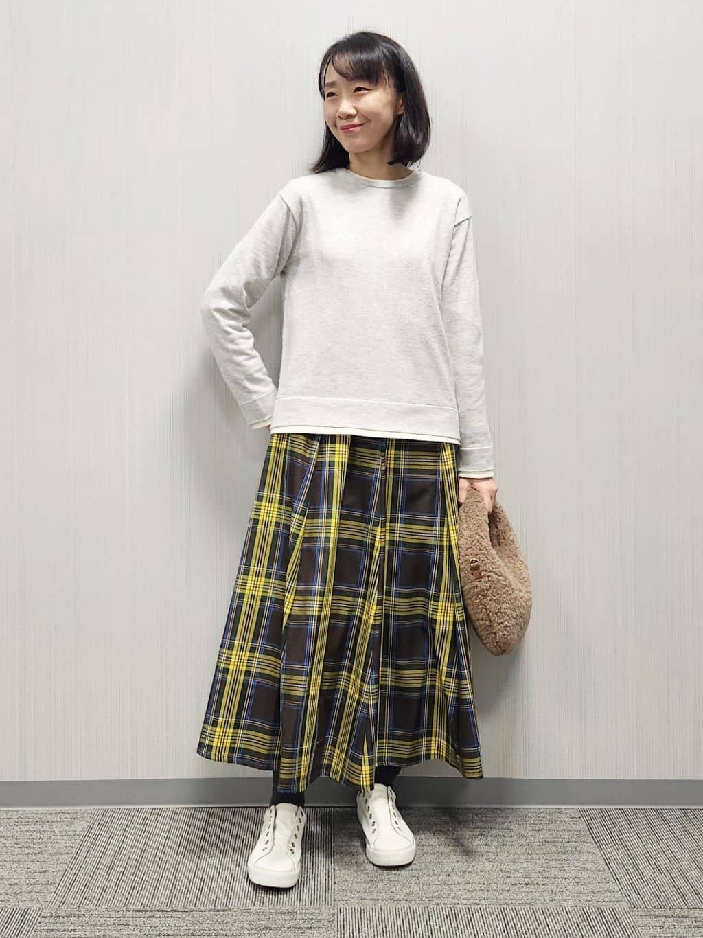 naraさんの「Dessin｜【ユニセックス/洗える】バイカラーニット」を使ったコーディネート