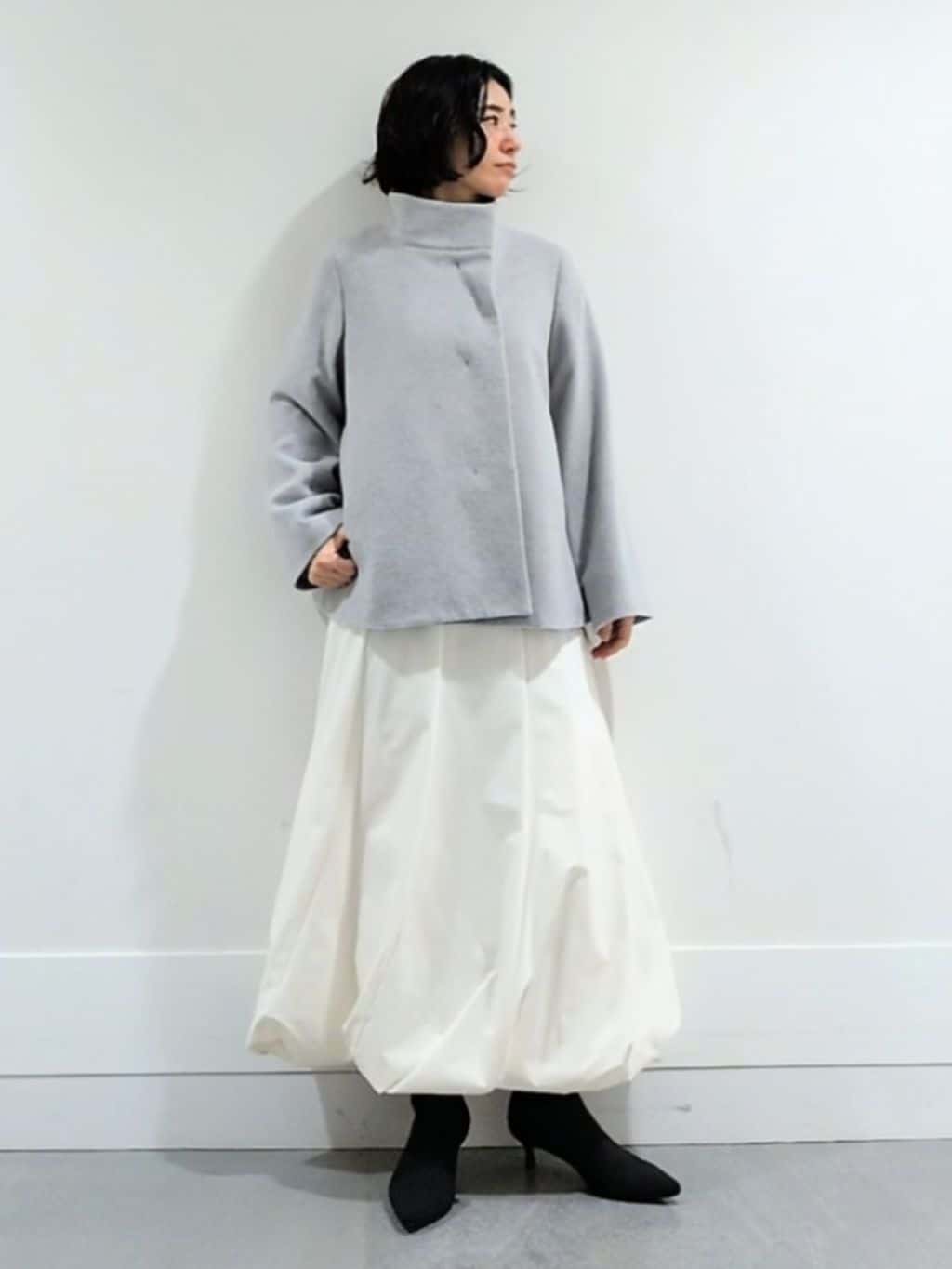 ミズタさんの「UNTITLED｜【セットアップ可/ゆったり】ウール混ラメニット」を使ったコーディネート