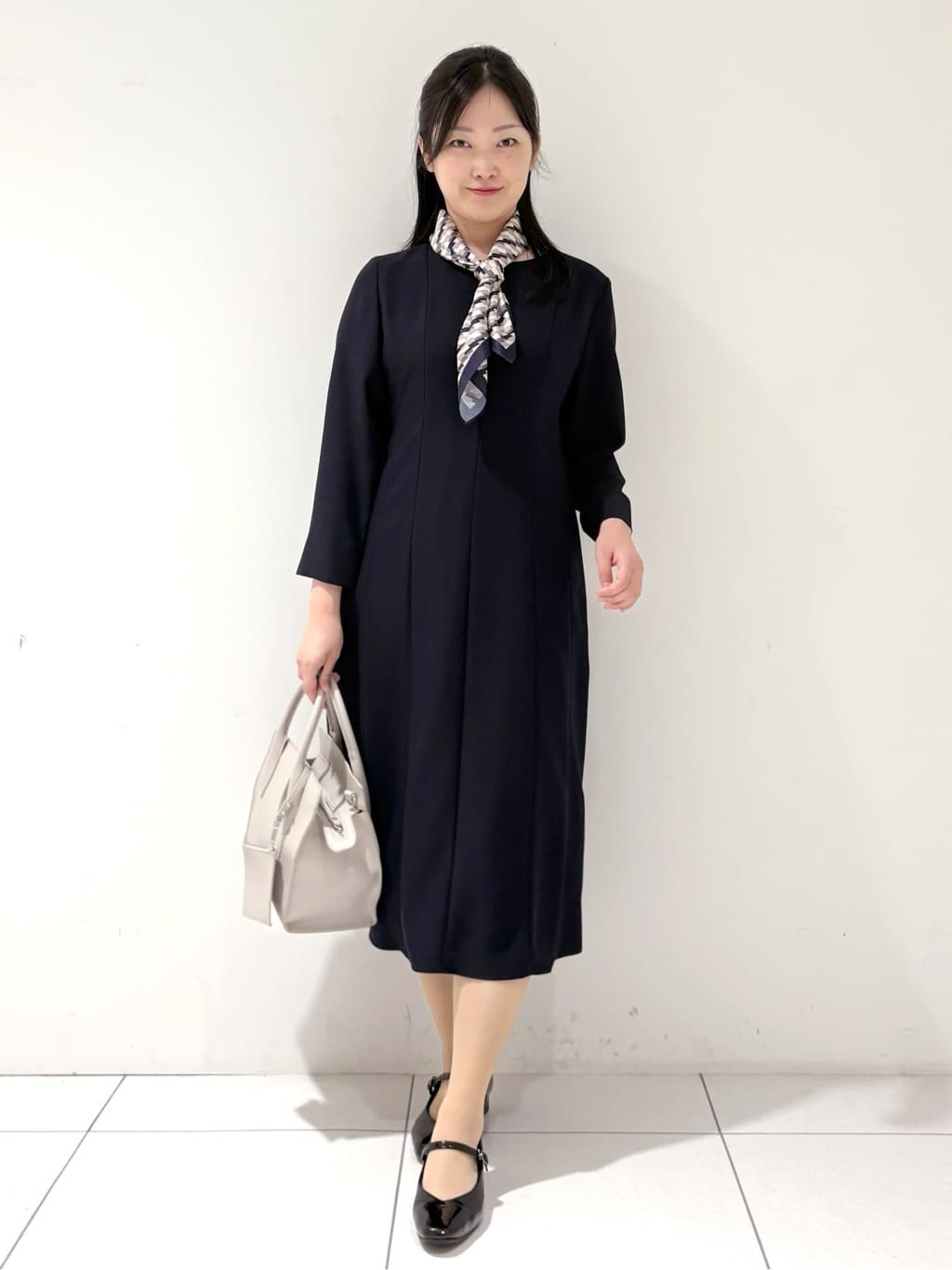 momokoさんの「INDIVI｜【洗える／セットアップ可能】凹凸ストレッチ素材ダブルジャケット」を使ったコーディネート