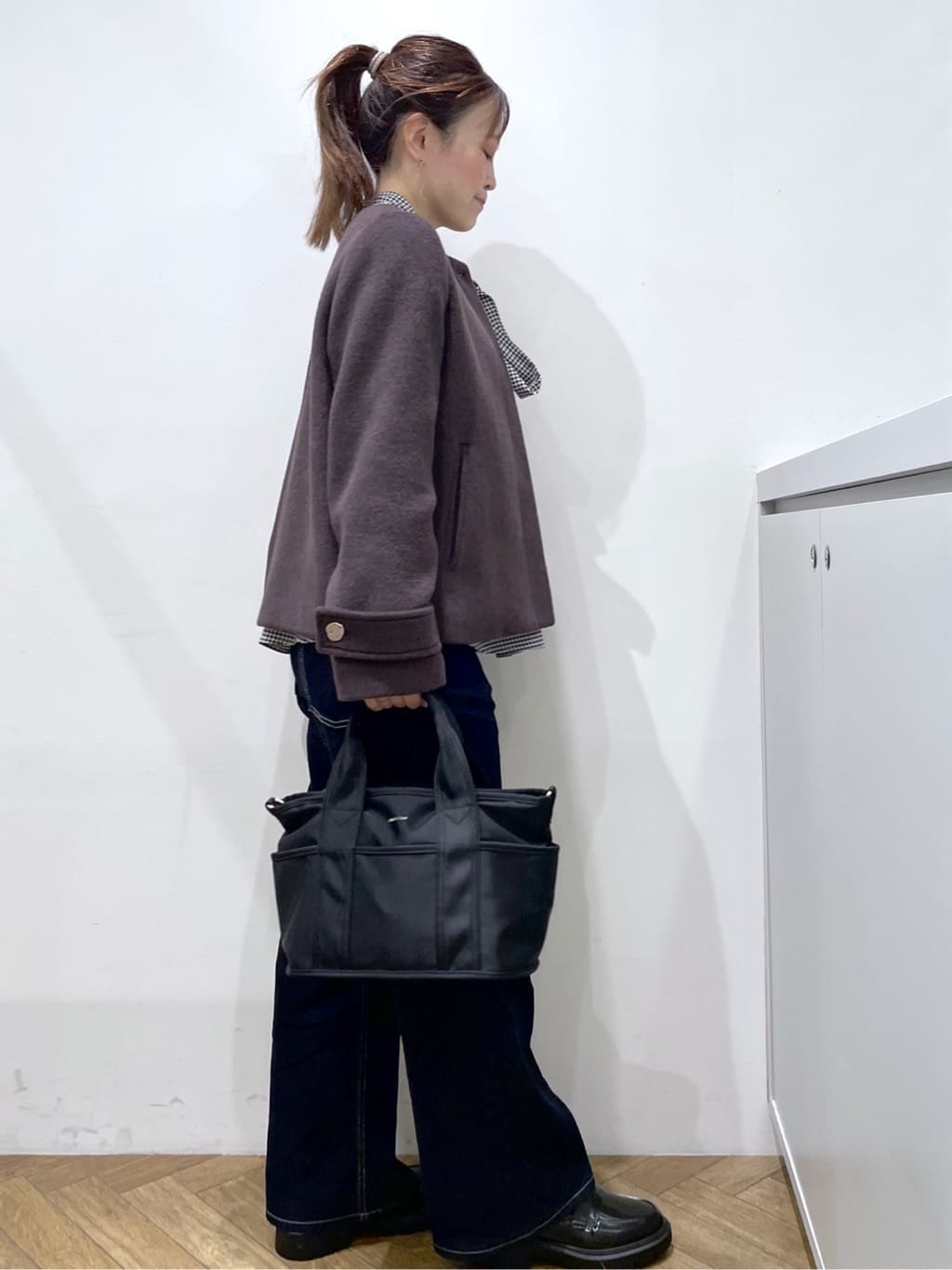 Junさんの「index｜アシンメトリーレイヤードボウタイブラウス【洗濯機OK／イージーアイロン／防シワ】《XS～3L》」を使ったコーディネート