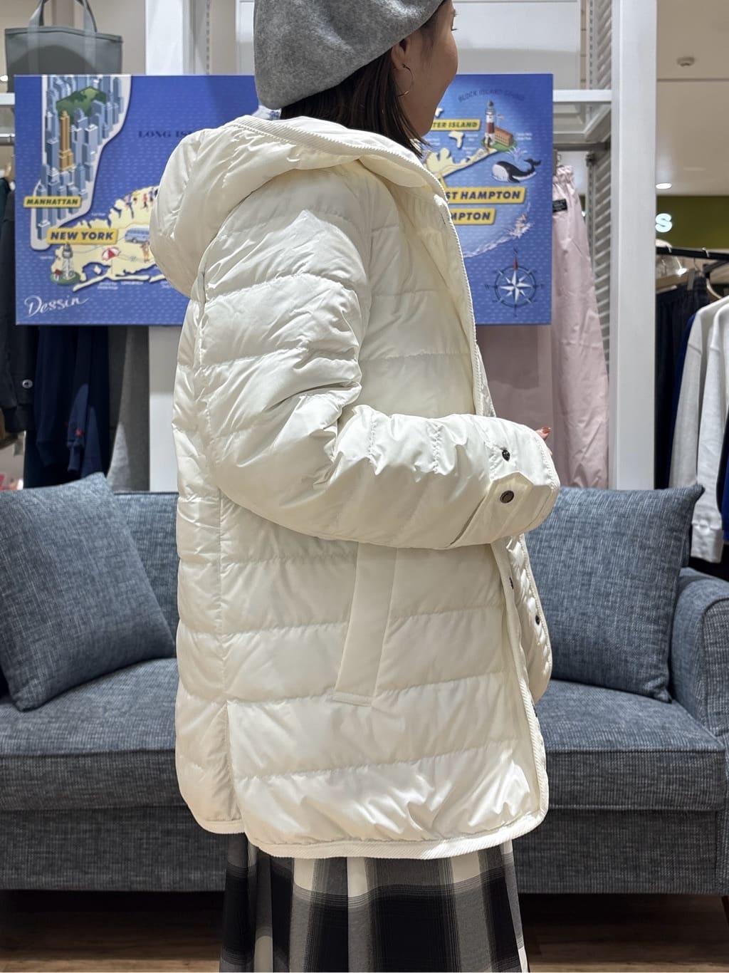 risaさんの「Dessin｜【撥水・2WAY】ミュラーダウンコートミドル丈」を使ったコーディネート