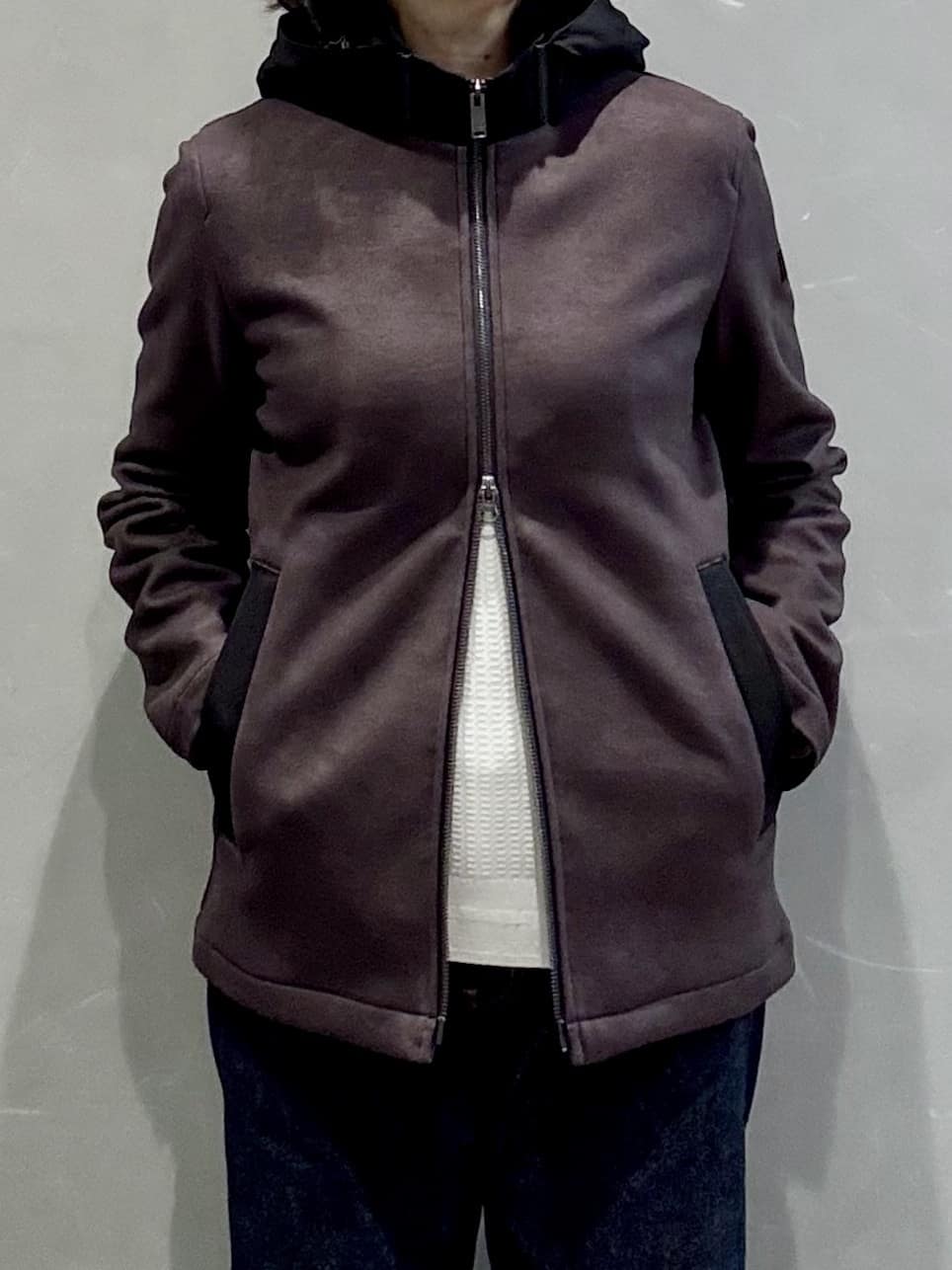 のぐみさんの「TAKEO KIKUCHI｜【JUST ONE LAYER】ダウンファブリック ジップアップ フード ブルゾン」を使ったコーディネート