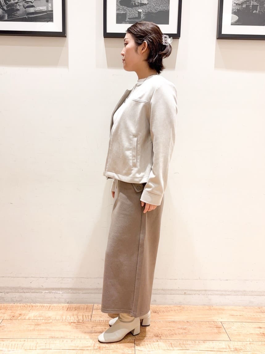 かふぇもか。さんの「SHOO･LA･RUE｜【洗濯機可】美脚見え あったか圧縮ニット ガウチョパンツ」を使ったコーディネート