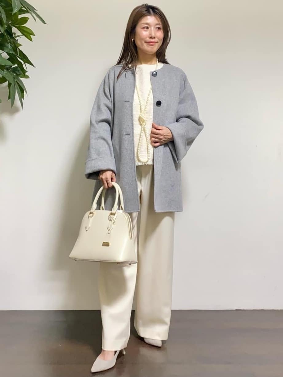 tomoさんの「UNTITLED｜【ミディ丈/軽やか】セミラグランリバー コート」を使ったコーディネート