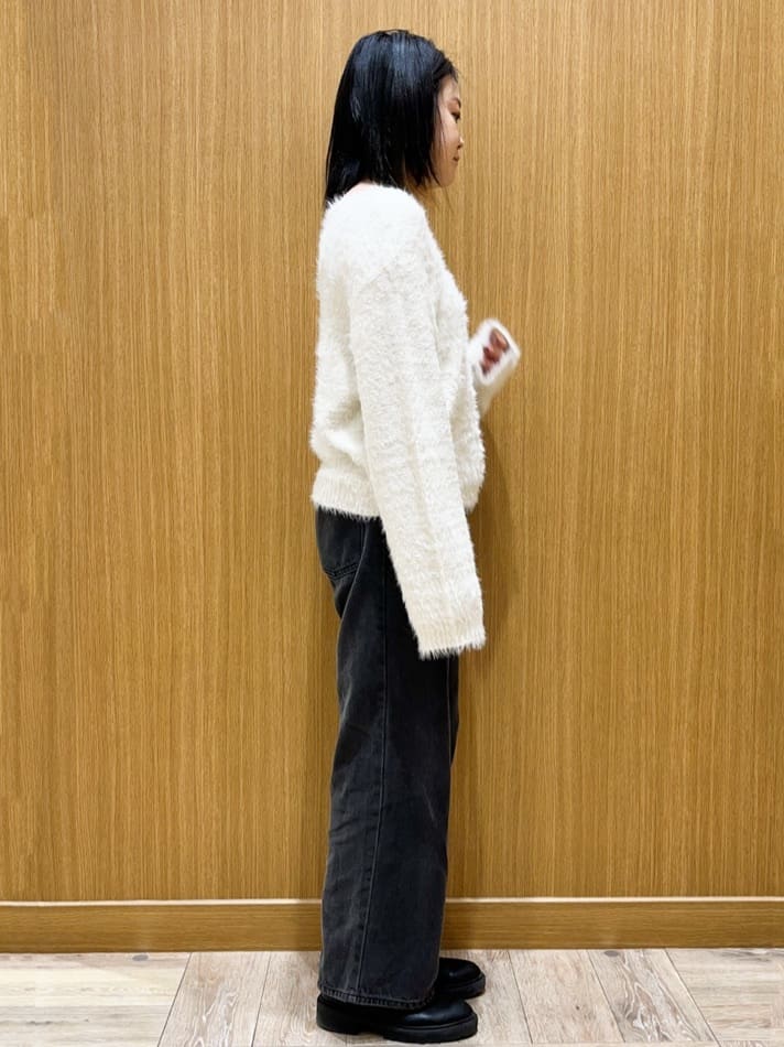 aさんの「OPAQUE.CLIP｜ラメシャギーニット【洗濯機OK】」を使ったコーディネート