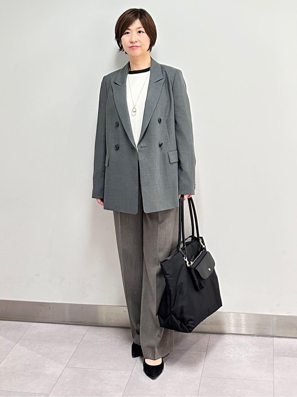 みなこさんの「UNTITLED｜【アンサンブル可/洗える】ウールミラノリブニット」を使ったコーディネート
