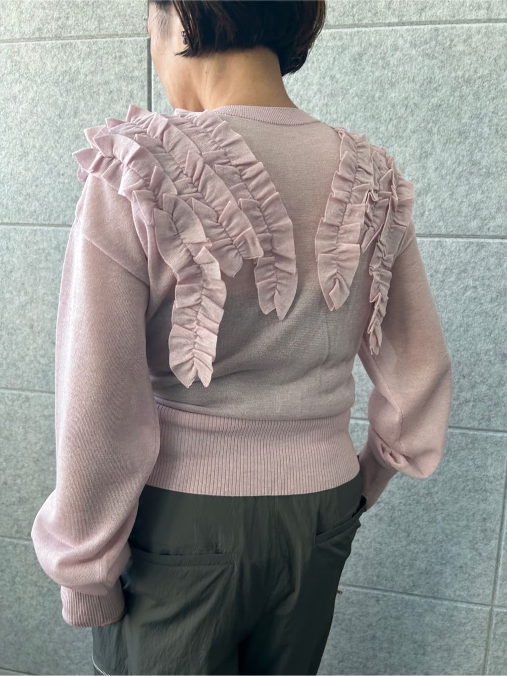 yukoさんの「CODE A｜3way frill cardigan」を使ったコーディネート
