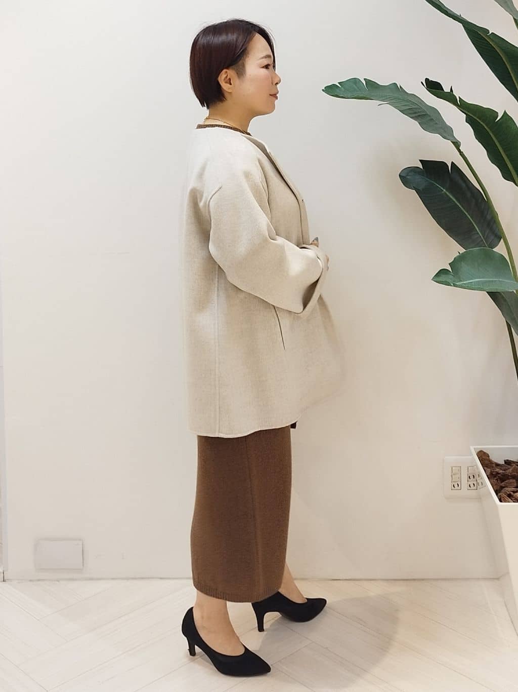 s u g iさんの「UNTITLED｜【ミディ丈/軽やか】セミラグランリバー コート」を使ったコーディネート