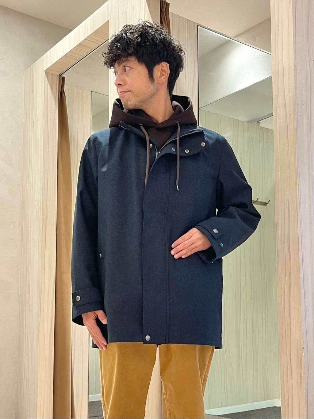 URAさんの「TAKEO KIKUCHI｜【3WAY】ドビー ダウンライナー付ブルゾン」を使ったコーディネート