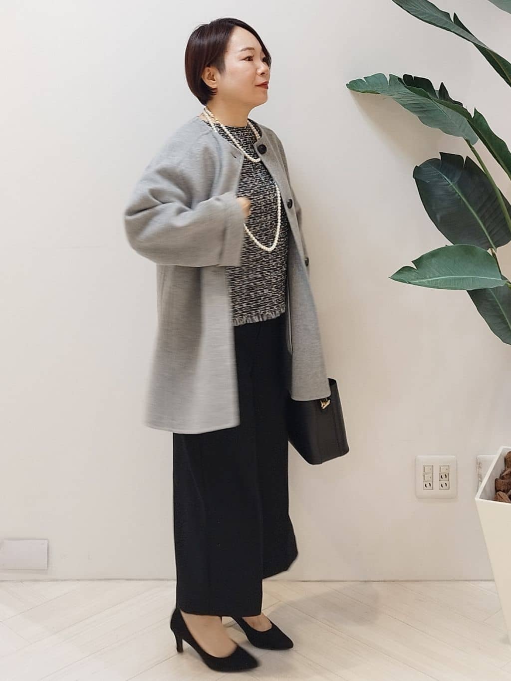 s u g iさんの「UNTITLED｜【ミディ丈/軽やか】セミラグランリバー コート」を使ったコーディネート