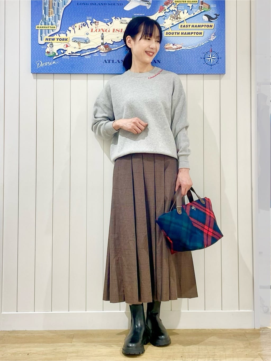 uwatokoさんの「Dessin｜【洗える】刺繍入りジャカードニット」を使ったコーディネート