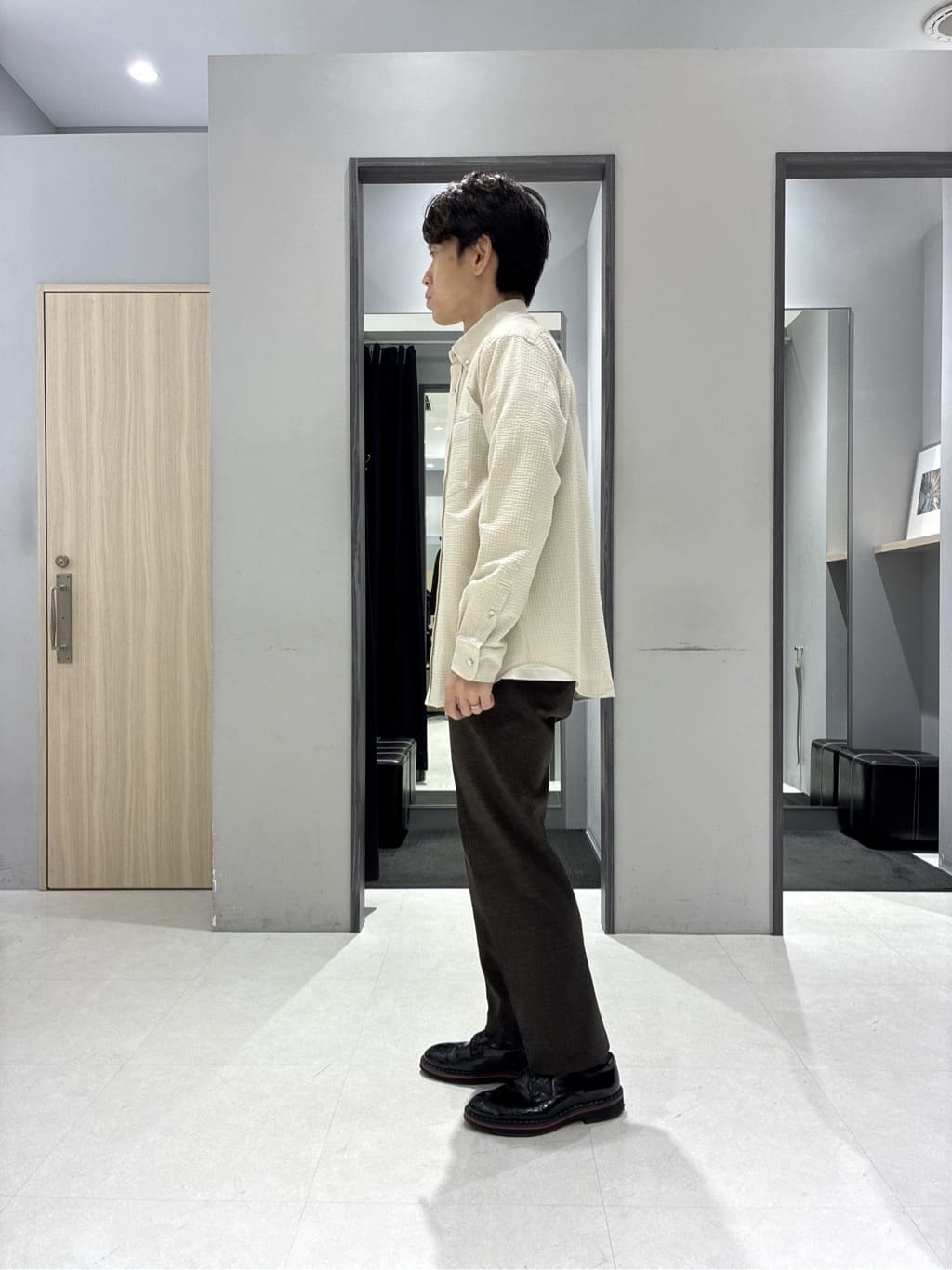 わいずみさんの「TAKEO KIKUCHI｜ストレッチ テーラードＴシャツ」を使ったコーディネート