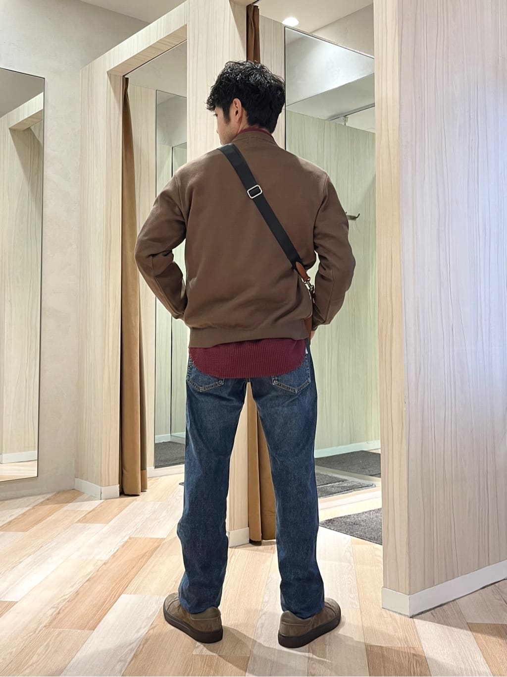 URAさんの「TAKEO KIKUCHI｜【Made in JAPAN】ビッグチェック＆スライドパズル柄 ニット」を使ったコーディネート