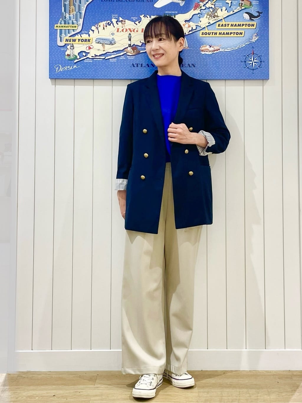 uwatokoさんの「Dessin｜【360度可愛い・洗える】バックヘンリーカットソー」を使ったコーディネート