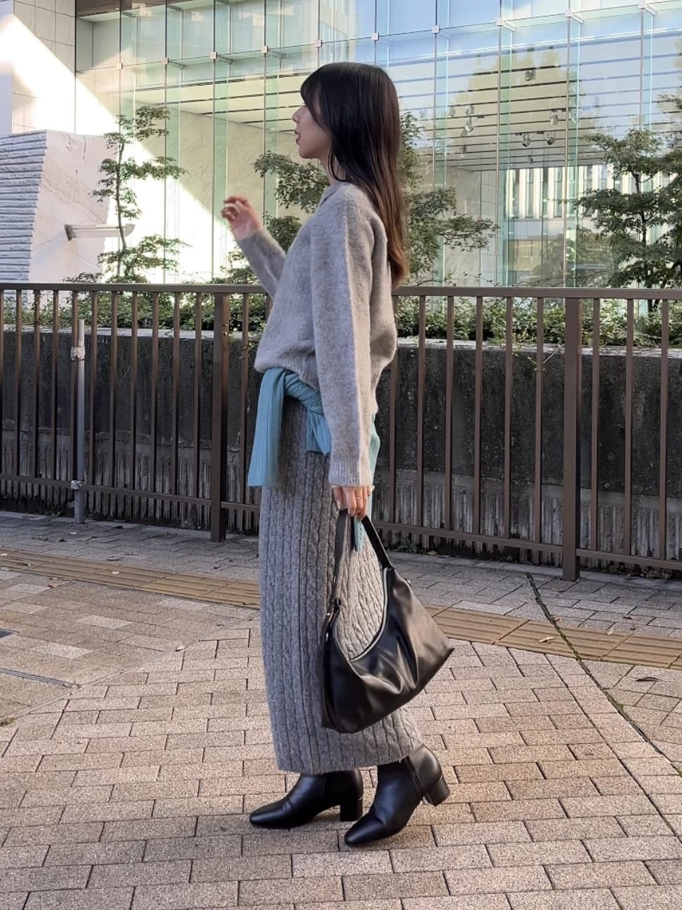 cotaniさんの「grove｜【SETITEM】ケーブルニットスカート」を使ったコーディネート