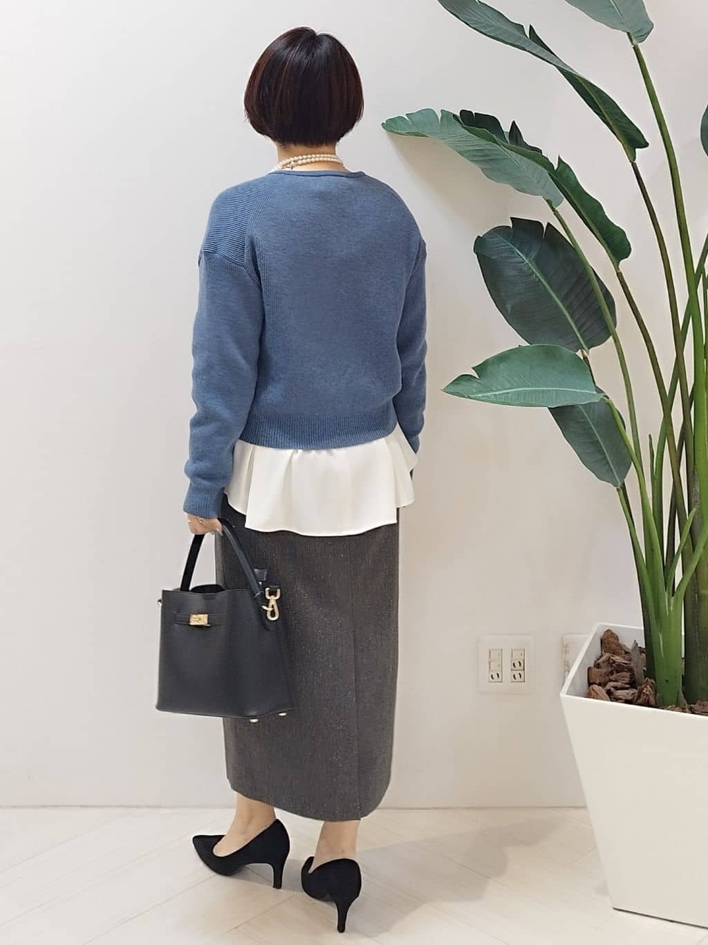 s u g iさんの「UNTITLED｜【洗える/重ね着/フォーマル】レイヤード ペプラムブラウス」を使ったコーディネート