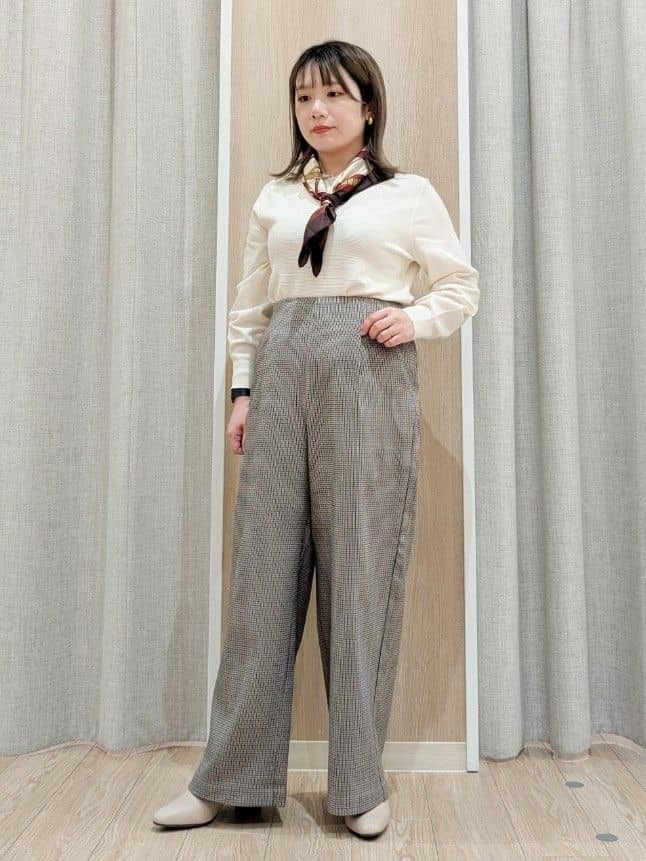 minさんの「grove｜【2WAY・リバーシブル】一枚でチェック柄も無地も！キルトジャケット」を使ったコーディネート