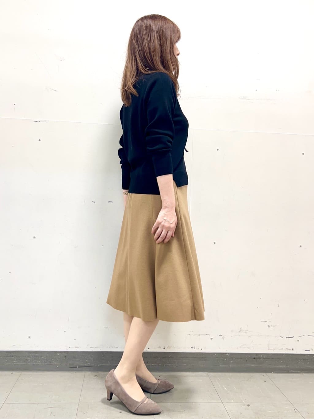 yuさんの「Reflect｜【選べる5色◎】フレアフリュイドスカート」を使ったコーディネート