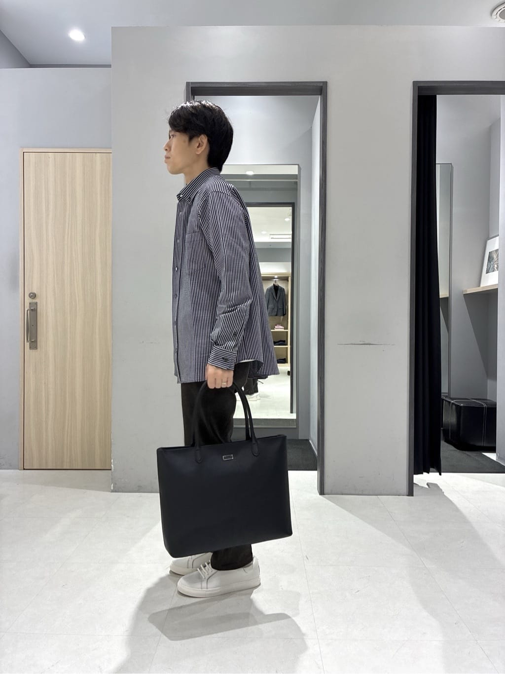 わいずみさんの「TAKEO KIKUCHI｜ストレッチ テーラードＴシャツ」を使ったコーディネート
