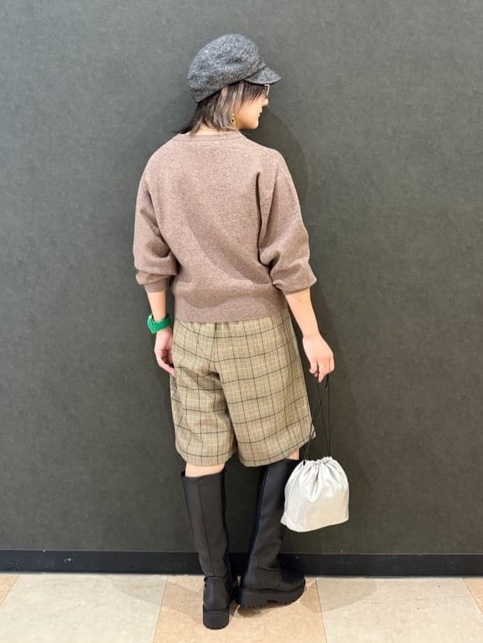 misakiさんの「SHOO･LA･RUE｜【セットアップ可】チェック柄タックハーフパンツ」を使ったコーディネート