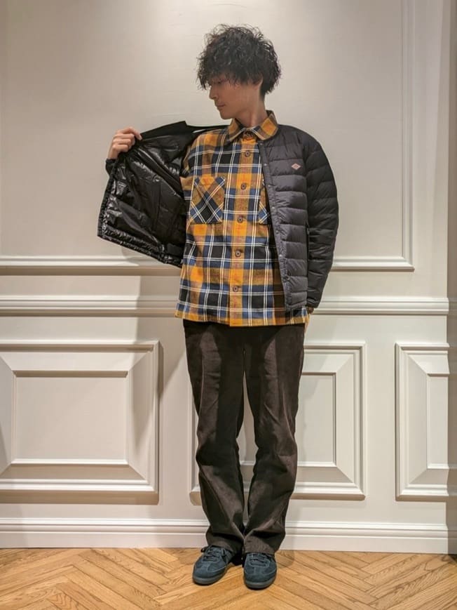 橋本さんの「DRESSTERIOR｜◆DANTON（ダントン）INNER DOWN CREWNECK JACKET｜ジャケット」を使ったコーディネート