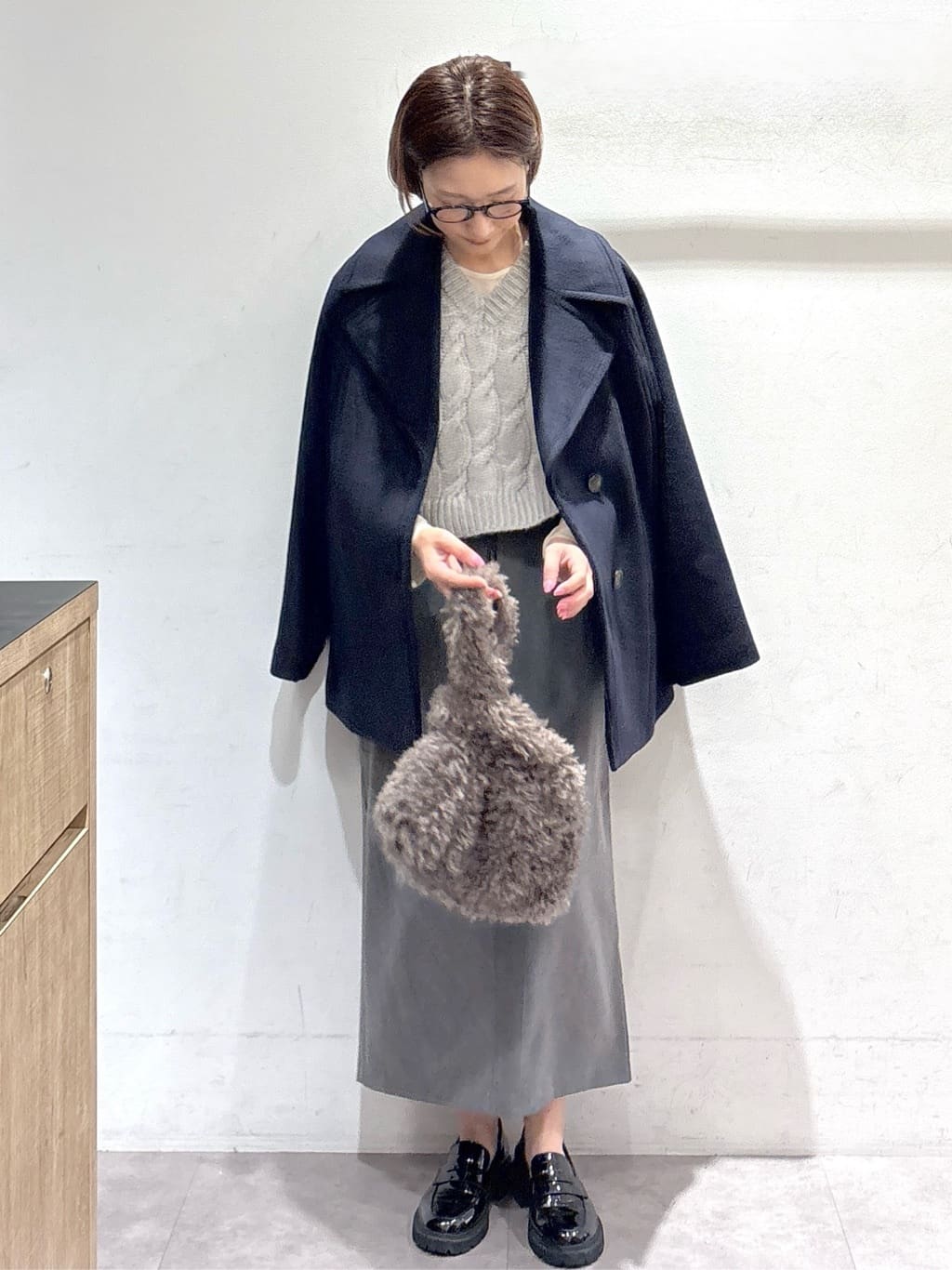 たけねぇさんの「OPAQUE.CLIP｜カシミヤブレンドウールミドルピーコート」を使ったコーディネート