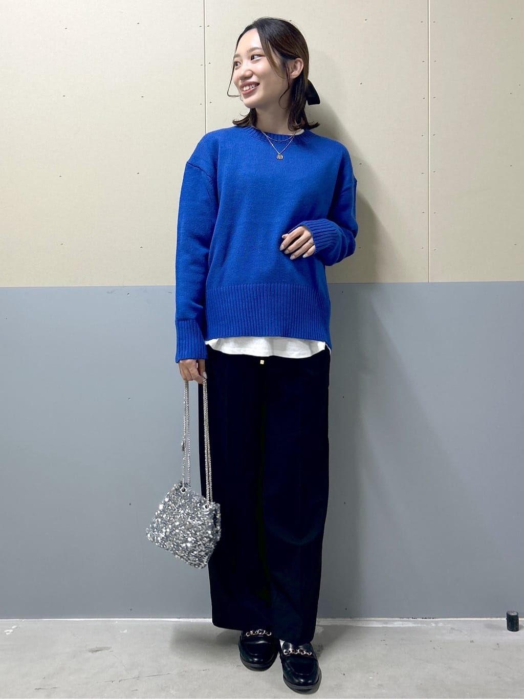 akkyさんの「OPAQUE.CLIP｜ウォームタッチ イージーワイドパンツ【洗濯機洗OK／ストレッチ】≪SS～LL≫」を使ったコーディネート