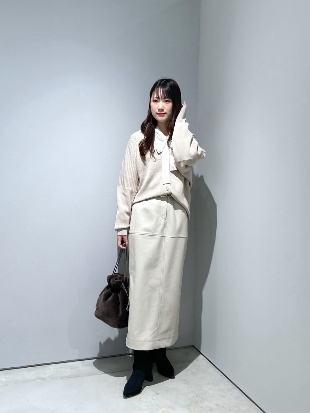 Renoさんの「INDIVI｜【再入荷】フォルムリブニットカーディガン」を使ったコーディネート