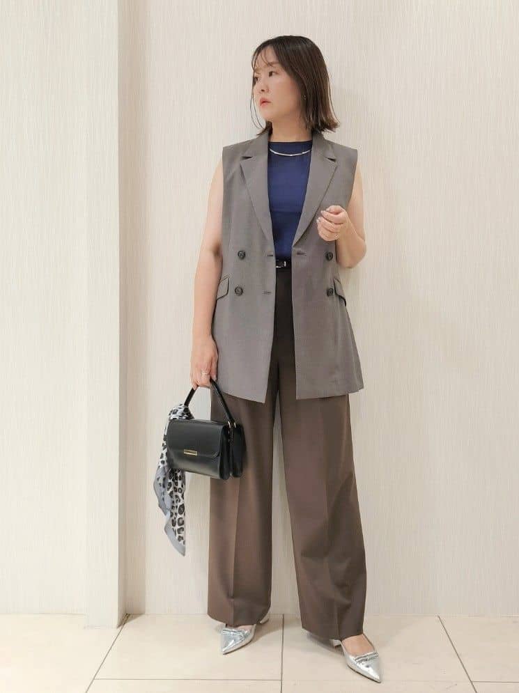 naokoさんの「UNTITLED｜【セットアップ可/洗える】スラブテーラードカラージレ」を使ったコーディネート