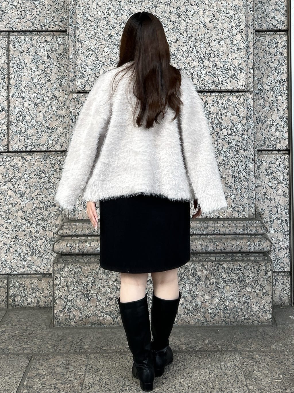 sayaさんの「OPAQUE.CLIP｜シャギーミドルカーディガン【洗濯機OK】《6col》」を使ったコーディネート