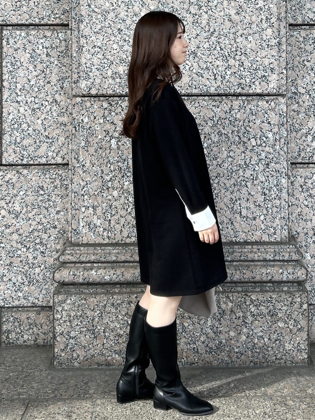 sayaさんの「OPAQUE.CLIP｜ポロ衿配色ミニワンピース【洗濯機OK】」を使ったコーディネート