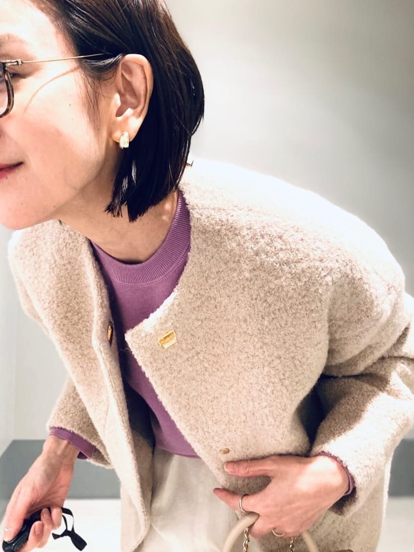 Furuさんの「DRESSTERIOR｜◆ループヤーンショートジャケット」を使ったコーディネート