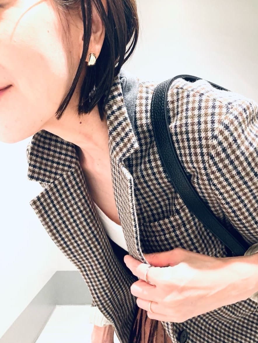 Furuさんの「DRESSTERIOR｜◆【洗える/ストレッチ性/オンオフ】箔プリントプリーツスカート」を使ったコーディネート