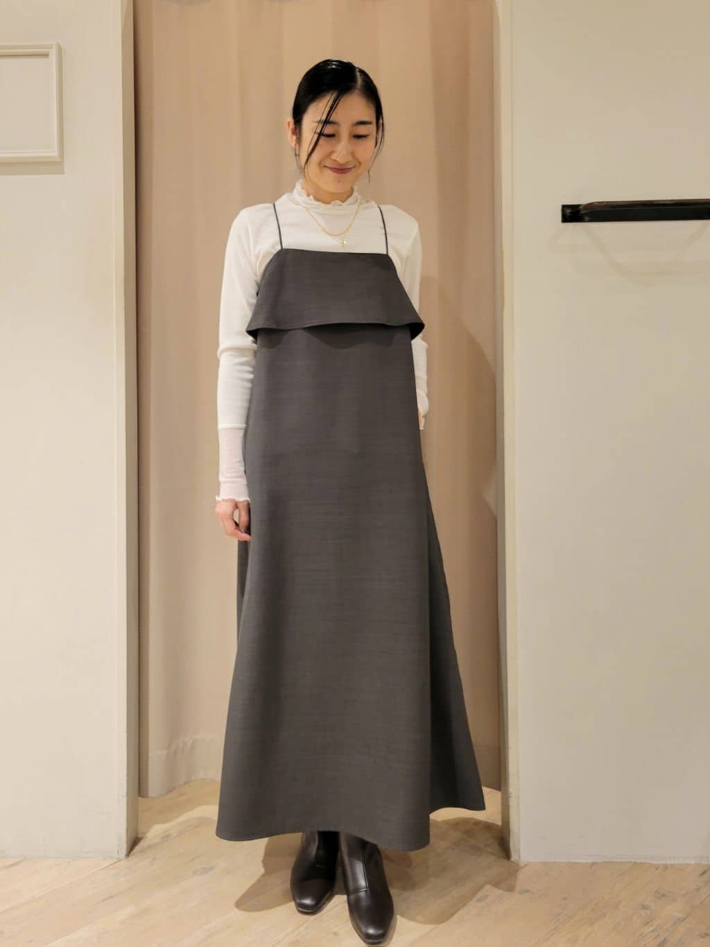 いそさんの「grove｜【カセット服/選べる着丈】洗濯機で洗えるオーバーシャツ」を使ったコーディネート