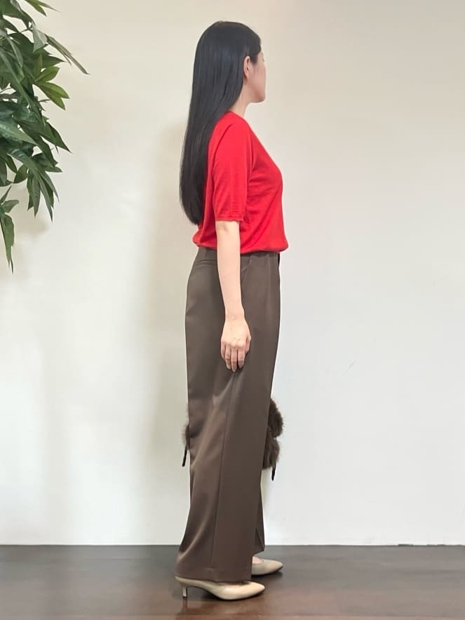 カレンさんの「UNTITLED｜【アンサンブル可/六分袖/洗える】ウールシルクニット」を使ったコーディネート
