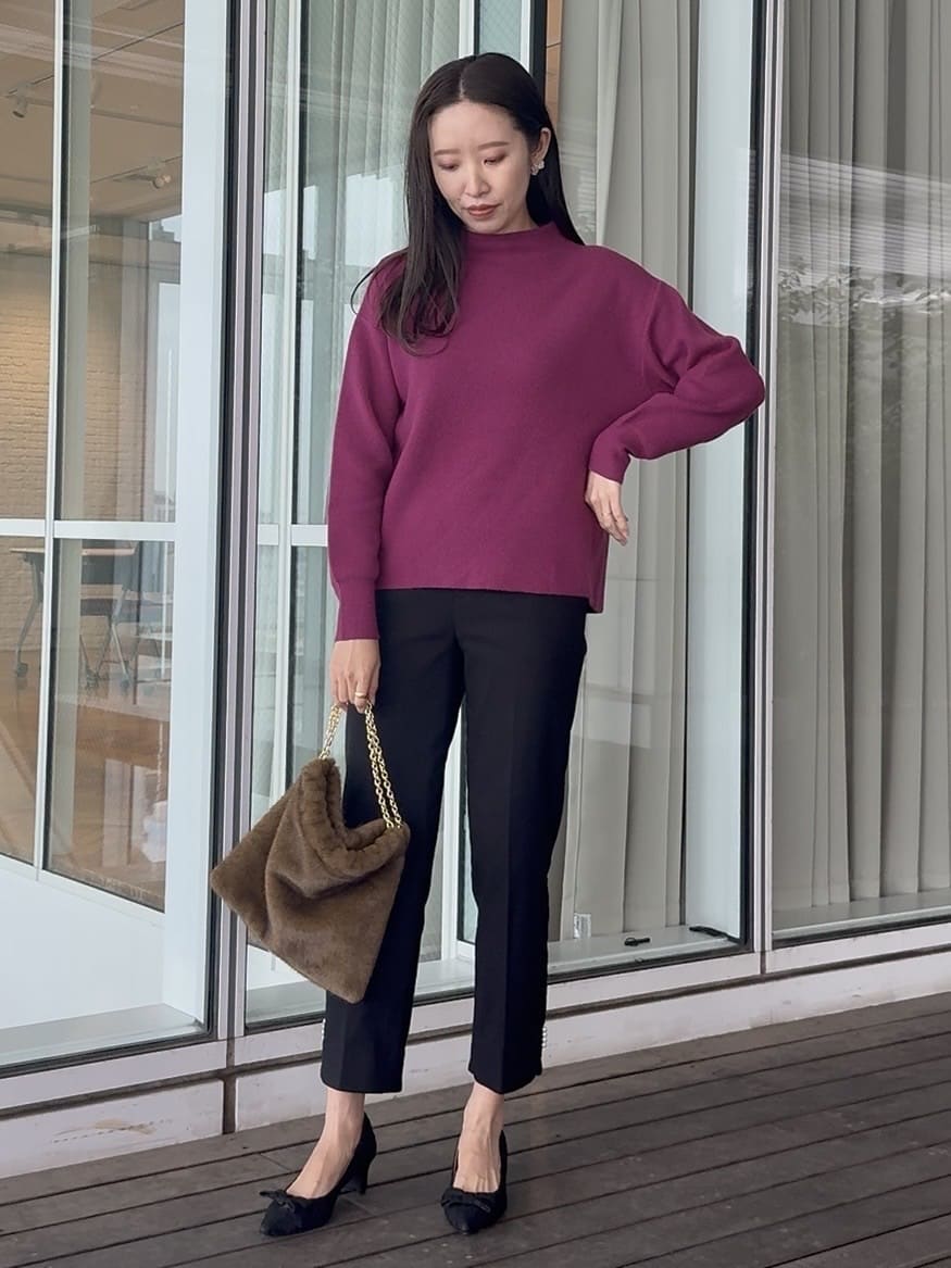 teiさんの「Couture brooch｜【大人上品・ベルト付き】パール調釦チェスターコート」を使ったコーディネート