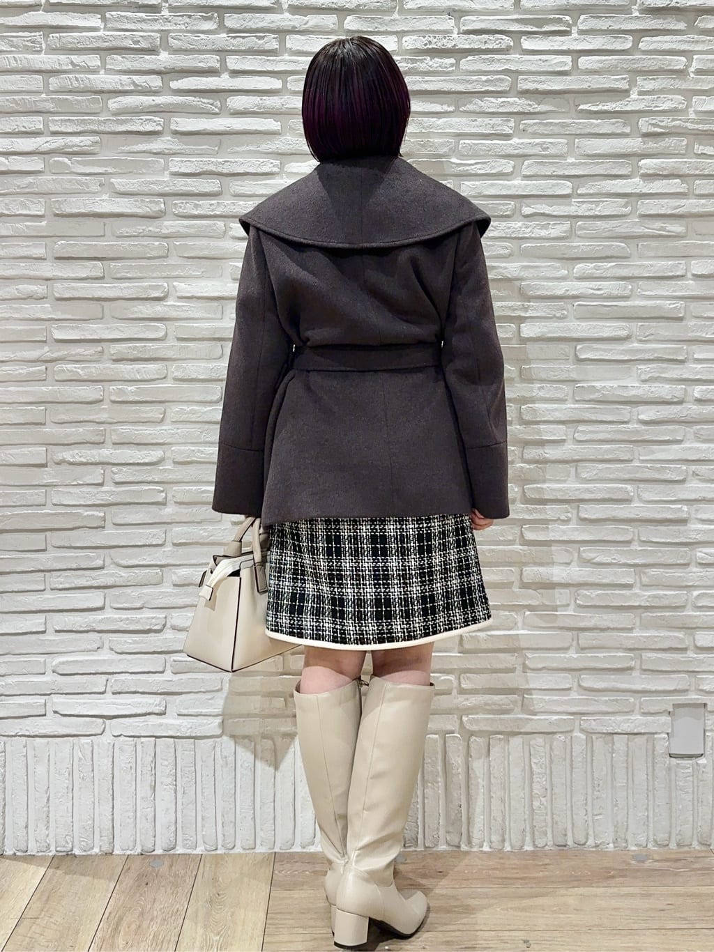 Hana...eさんの「index｜ベルト付ビッグカラーミドルコート」を使ったコーディネート