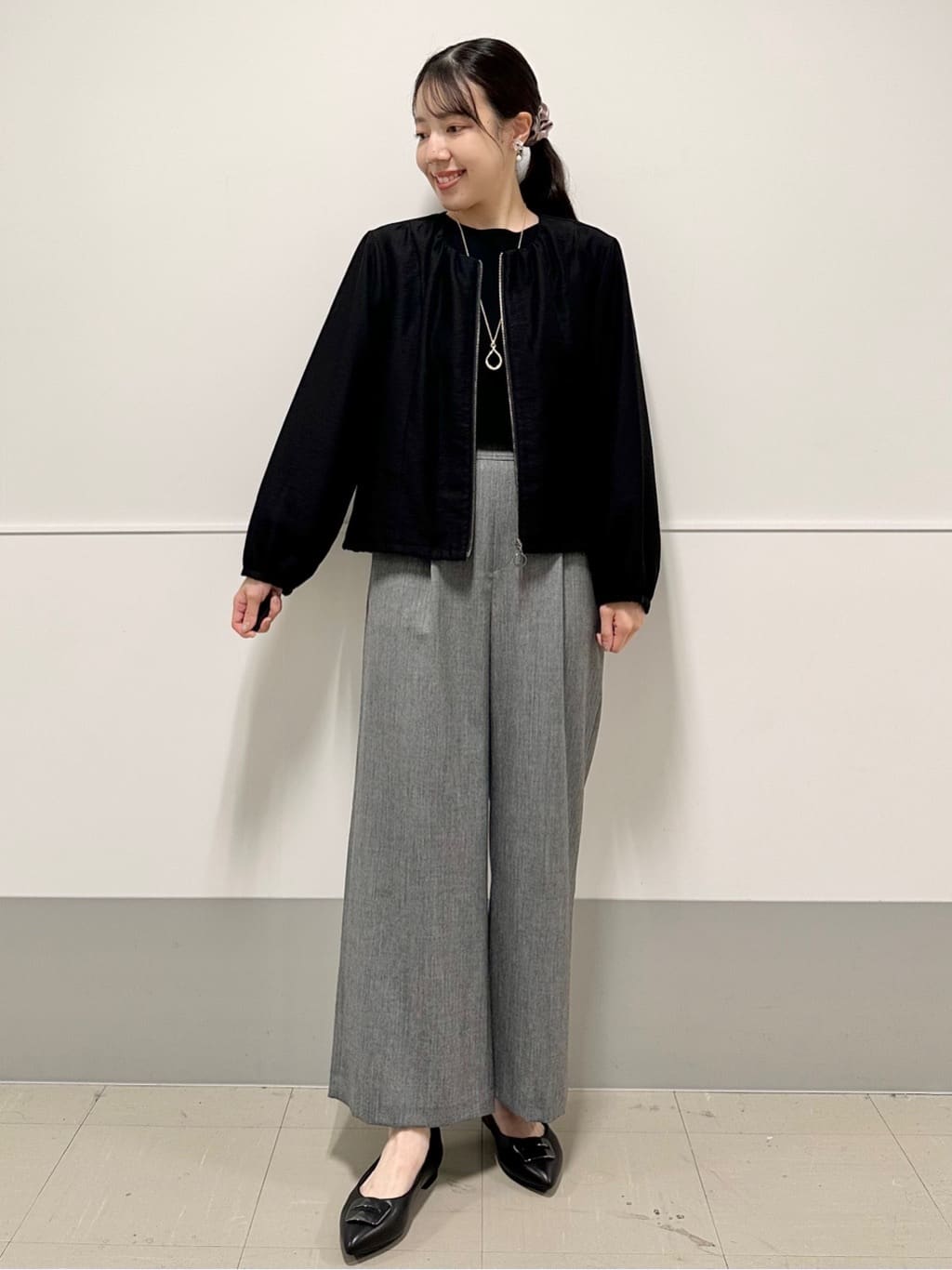 Momoさんの「Reflect｜【ライトアウター／ゆったり羽織れる／気軽な羽織りに◎】ライトブルゾン」を使ったコーディネート