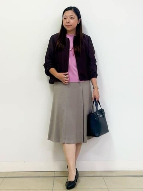 chisaさんの「Reflect｜【ライトアウター／ゆったり羽織れる／気軽な羽織りに◎】ライトブルゾン」を使ったコーディネート