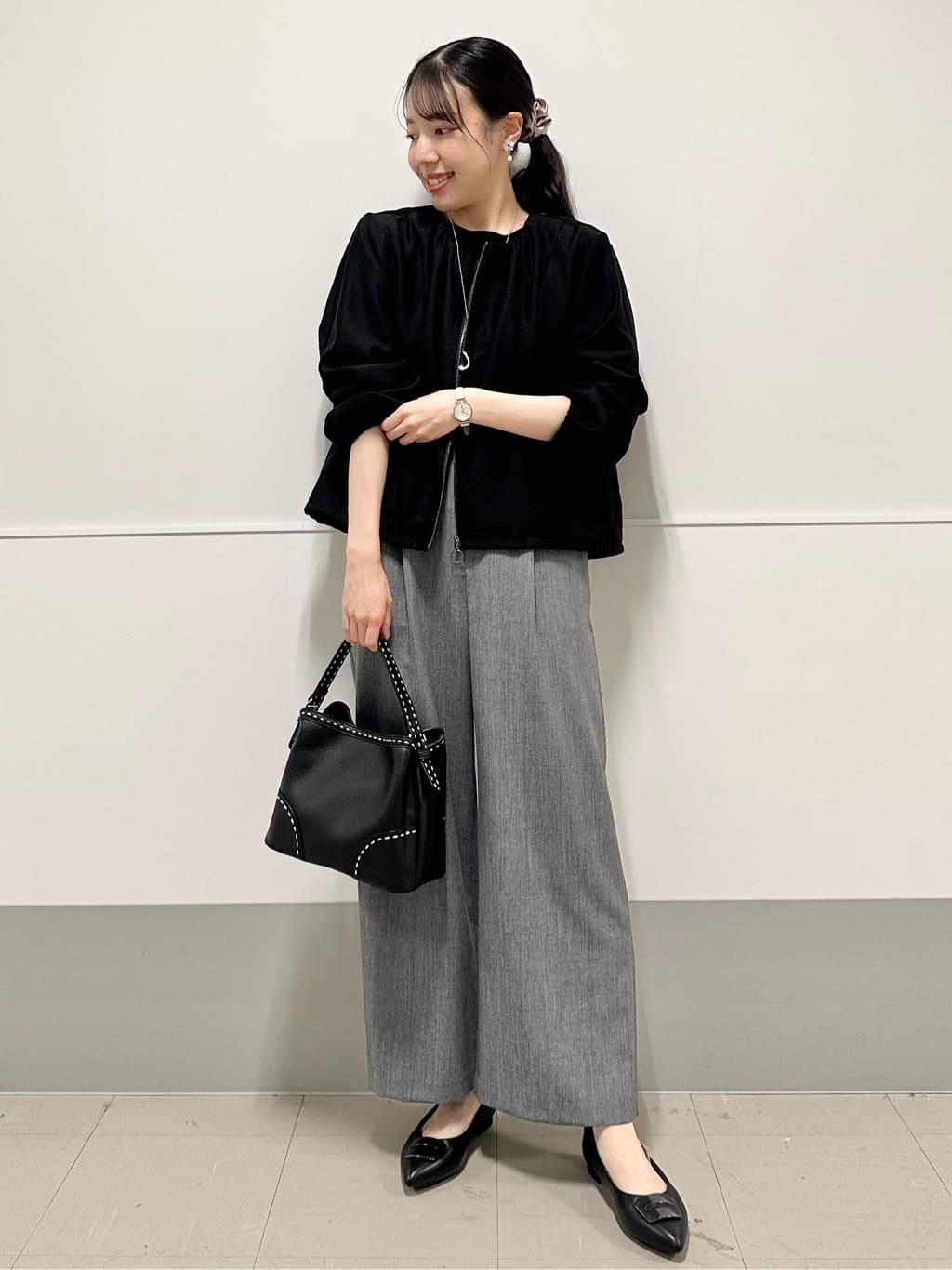 Momoさんの「Reflect｜【ライトアウター／ゆったり羽織れる／気軽な羽織りに◎】ライトブルゾン」を使ったコーディネート