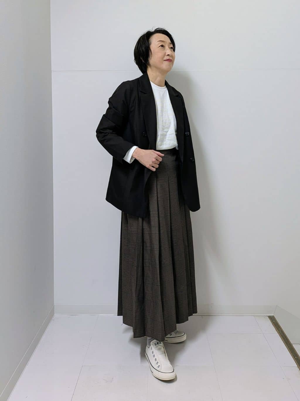 Asaさんの「Dessin｜【洗える】ワイドプリーツスカート」を使ったコーディネート