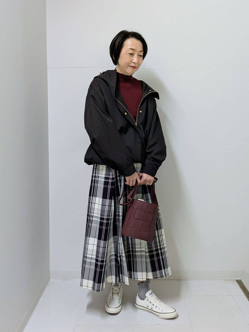 Asaさんの「Dessin｜【洗える】リブタートルネックニット」を使ったコーディネート
