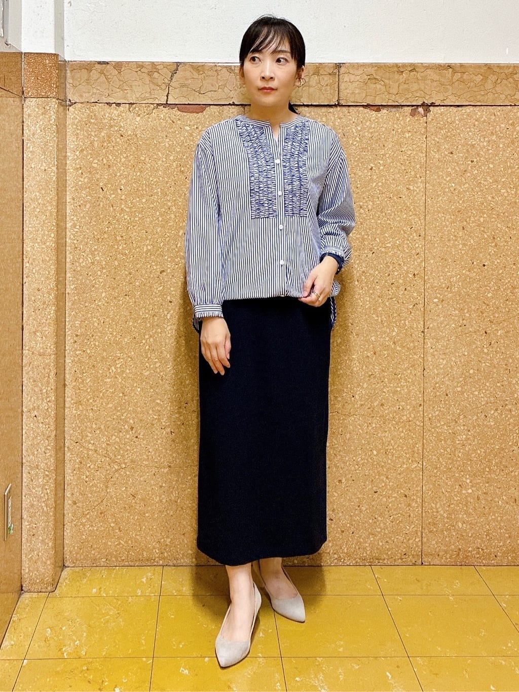 hattoriさんの「INDIVI｜【洗える】胸元タックフリル長袖ブラウス」を使ったコーディネート
