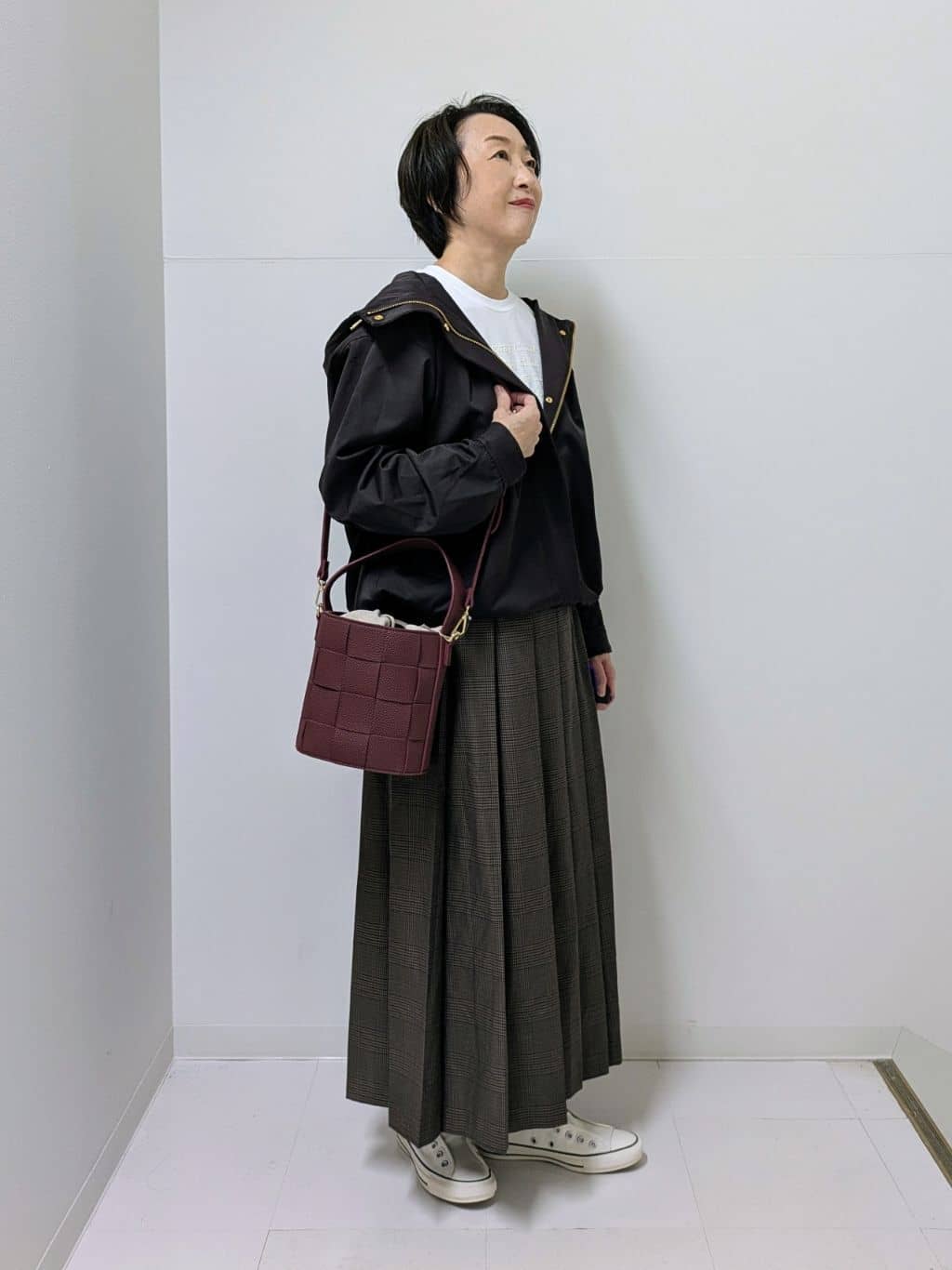 Asaさんの「Dessin｜【洗える】ワイドプリーツスカート」を使ったコーディネート