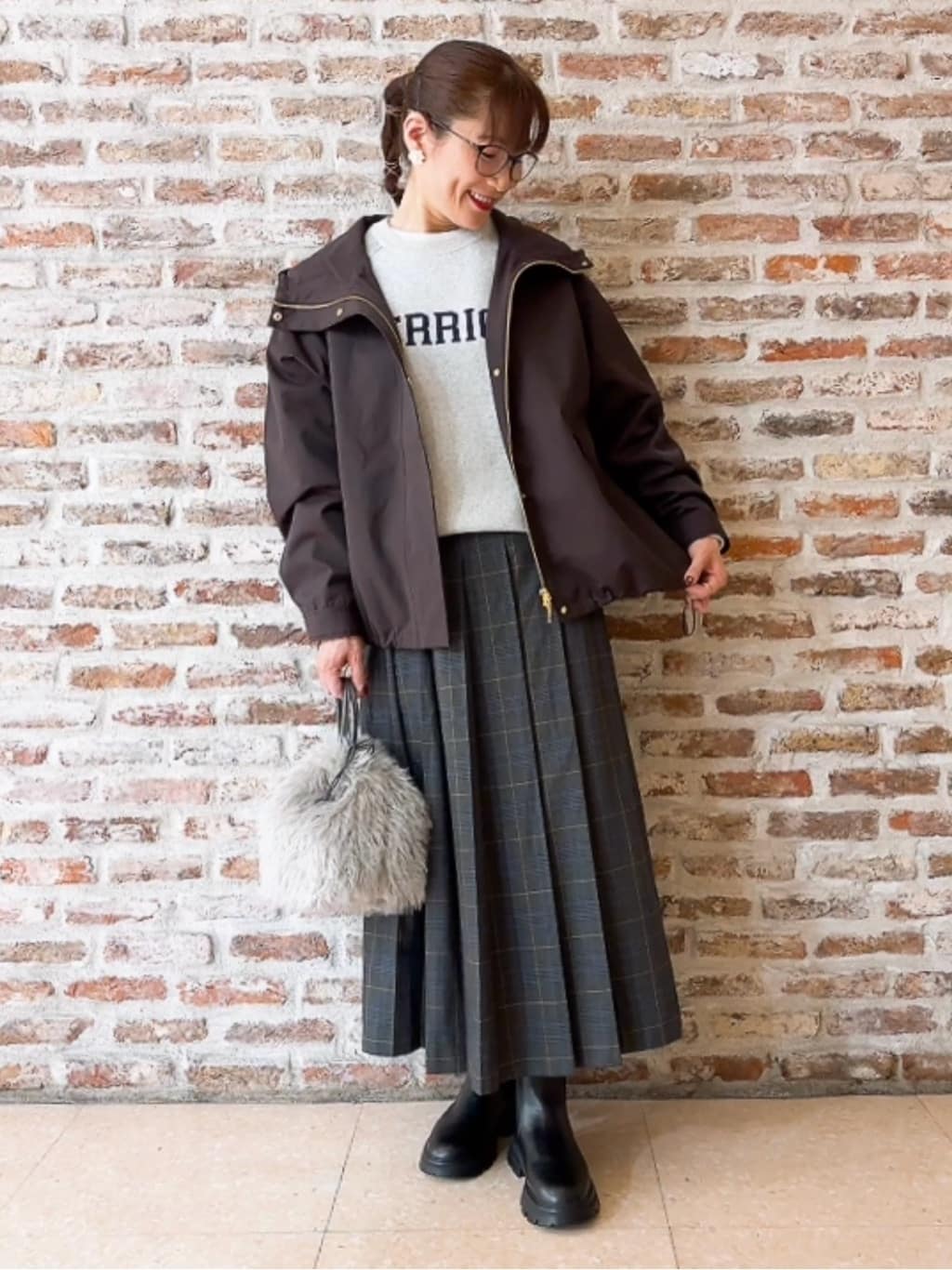 Yasucoさんの「Dessin｜【洗える】ワイドプリーツスカート」を使ったコーディネート