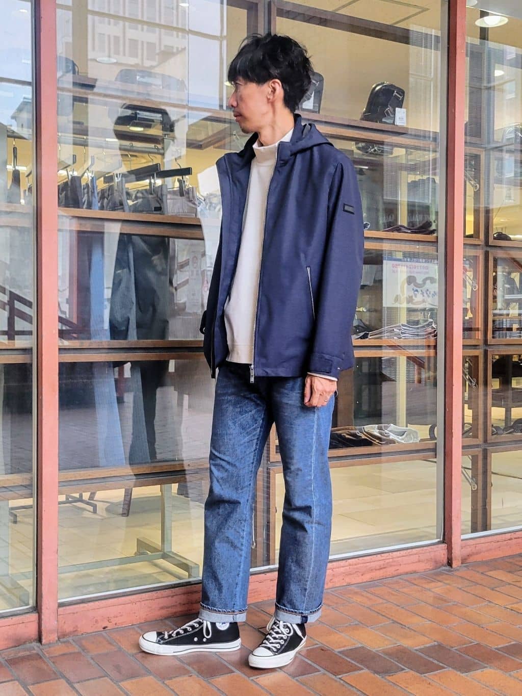 piroyaさんの「TAKEO KIKUCHI｜【Sサイズ～】ウォーム ミラノリブ オフネック プルオーバー」を使ったコーディネート