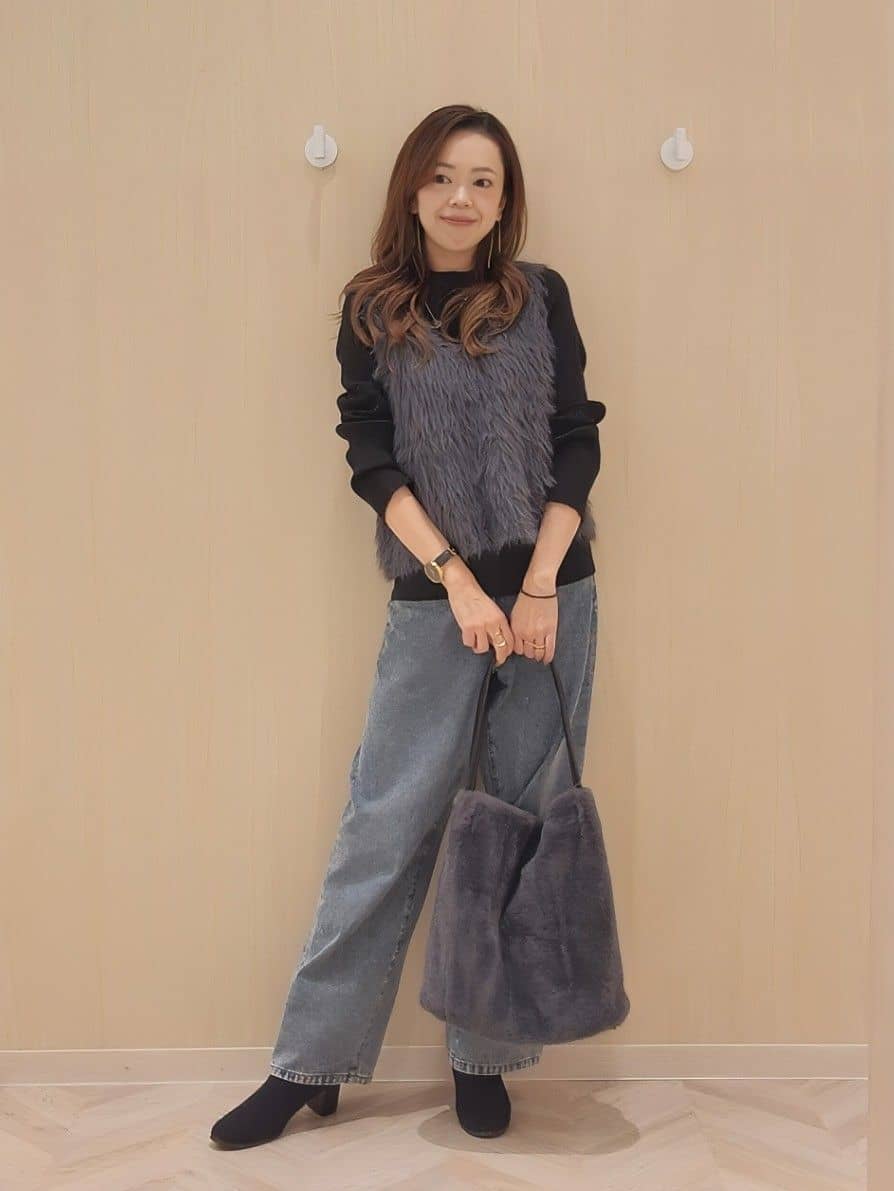 asadaさんの「SHOO･LA･RUE｜起毛ニットブーツ」を使ったコーディネート