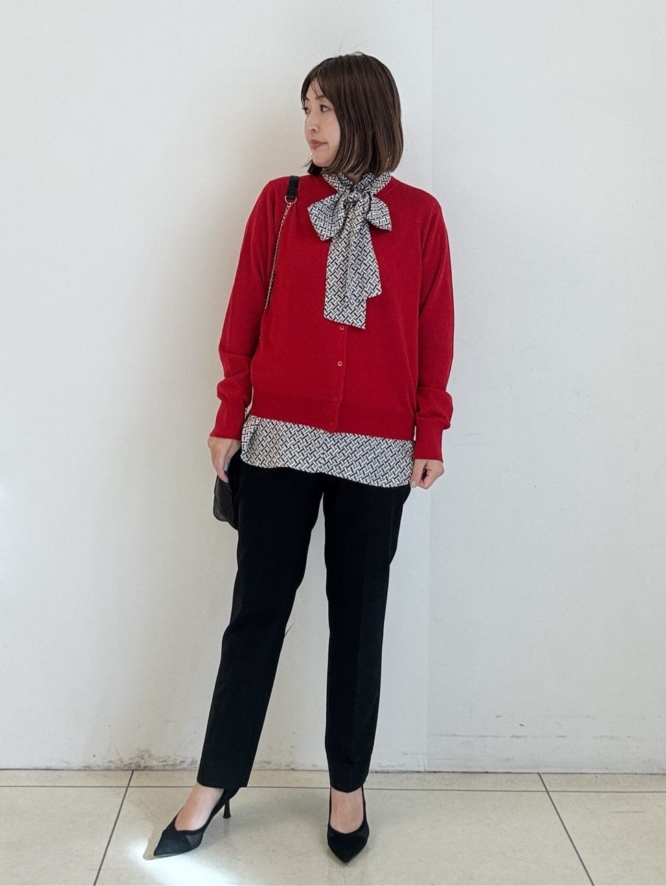 yoshiyaさんの「INDIVI｜キルトフラップバッグ」を使ったコーディネート