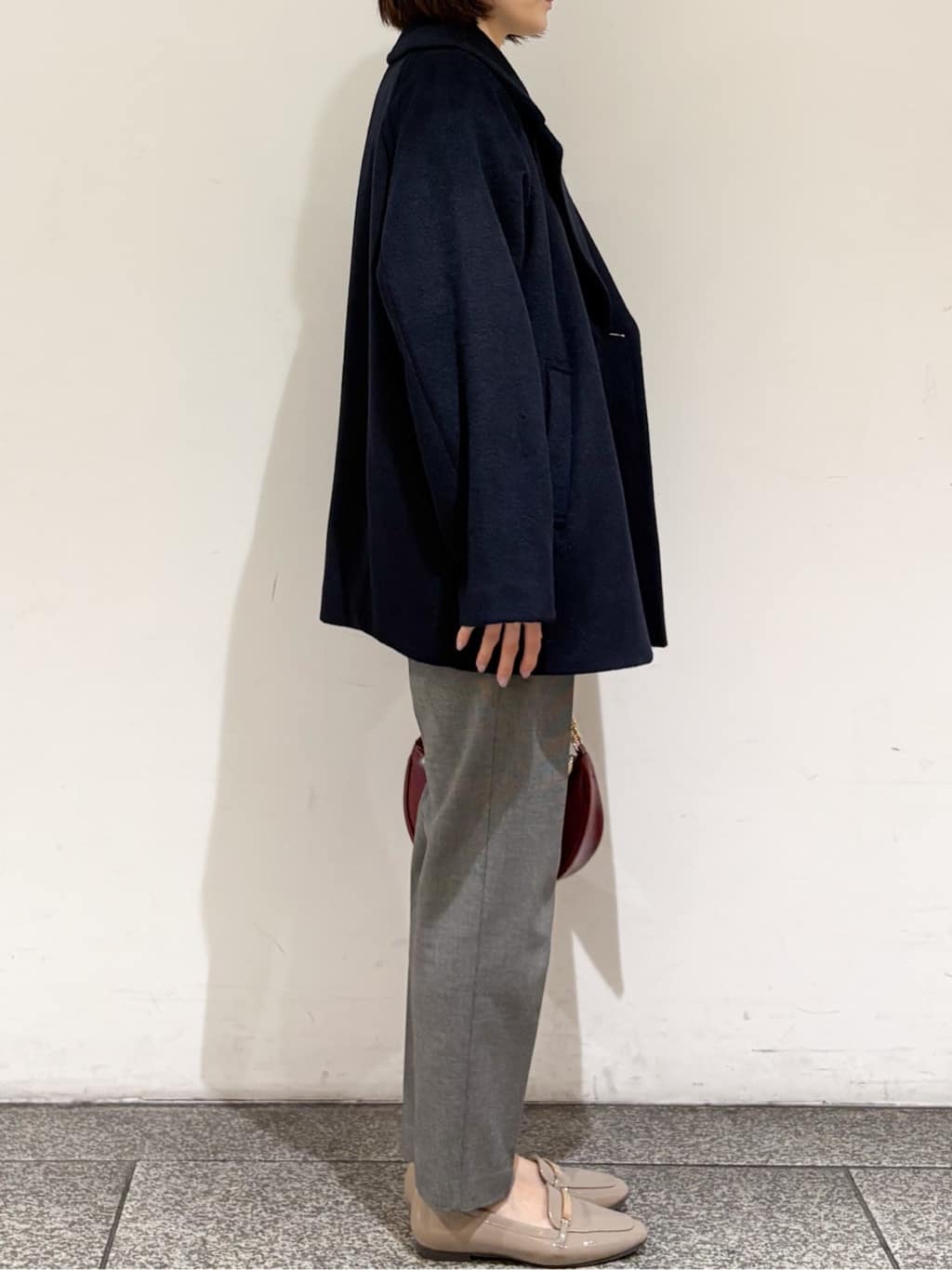 riさんの「OPAQUE.CLIP｜裏起毛ハイストレッチイージーテーパードパンツ【洗濯機OK】」を使ったコーディネート