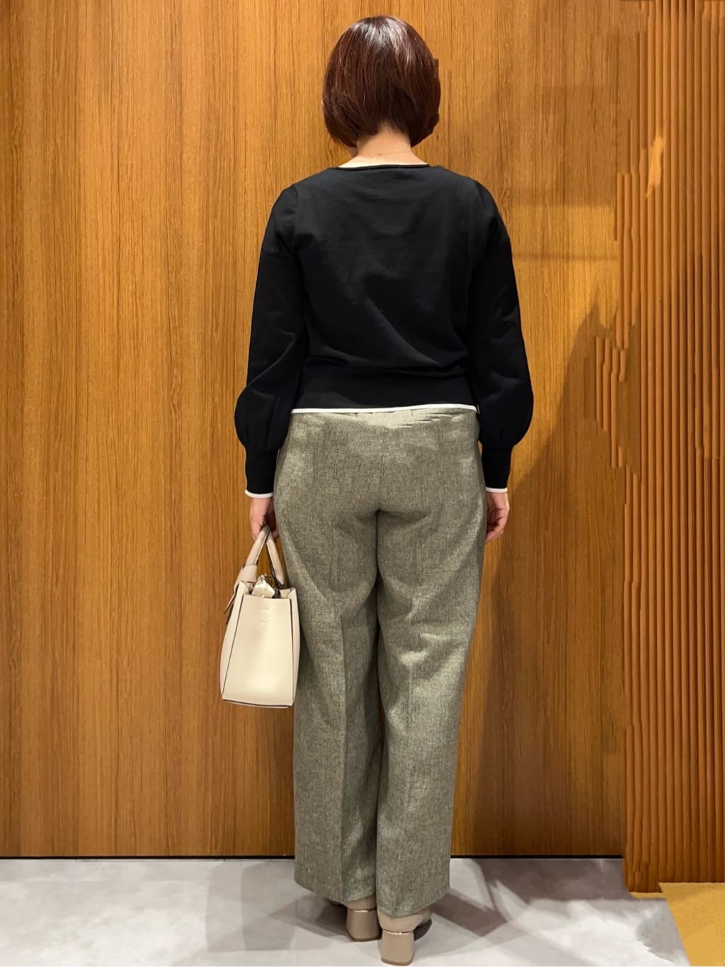 saeさんの「index｜はしごリボンバイカラーニット【洗濯機OK】」を使ったコーディネート